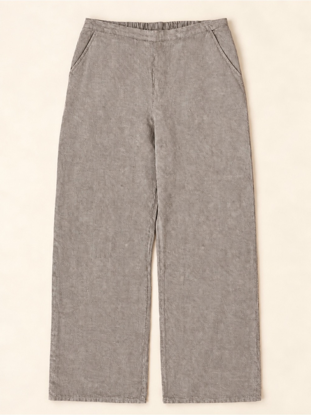 FLAX 100% Linen Taupe Wide Leg Pants